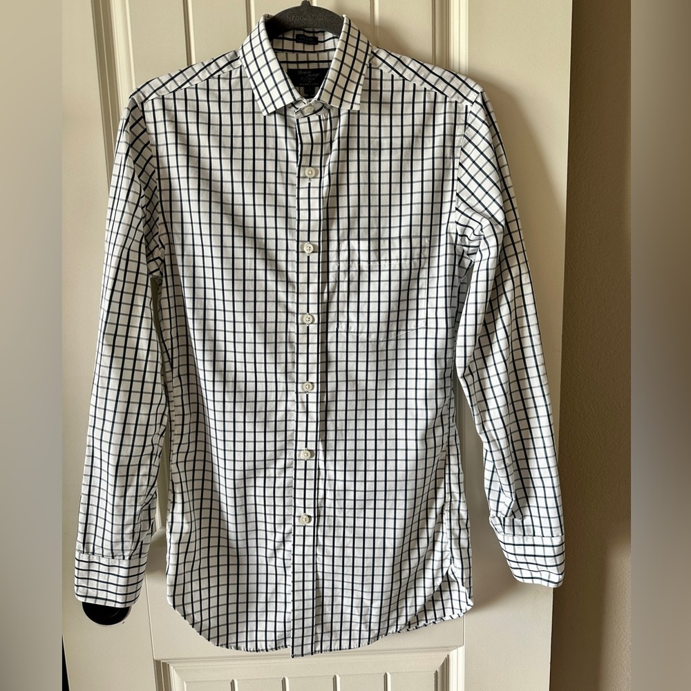 JCrew Men’s Thompson Shirtings Oxford Button Up Dress Shirt Size Small (14/14.5)